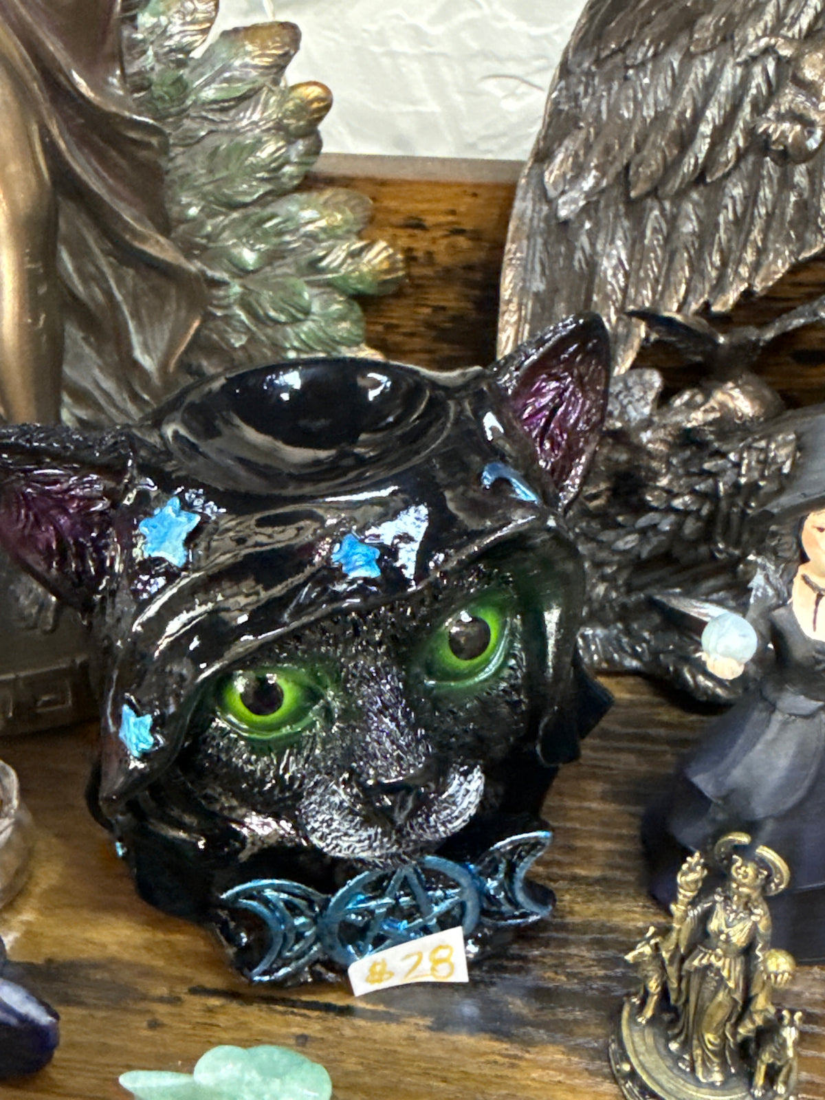 Witchy Cat Sphere Holder