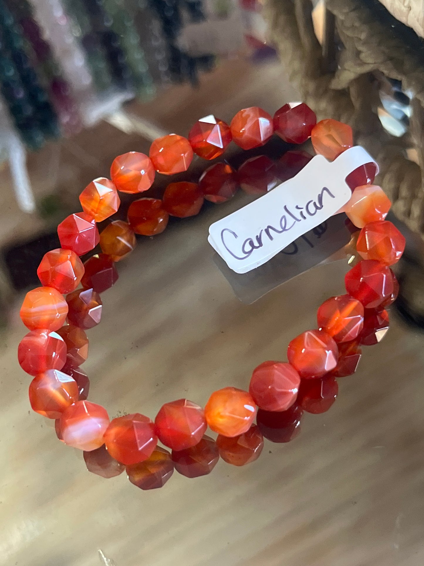 Carnelian Faceted Bracelet