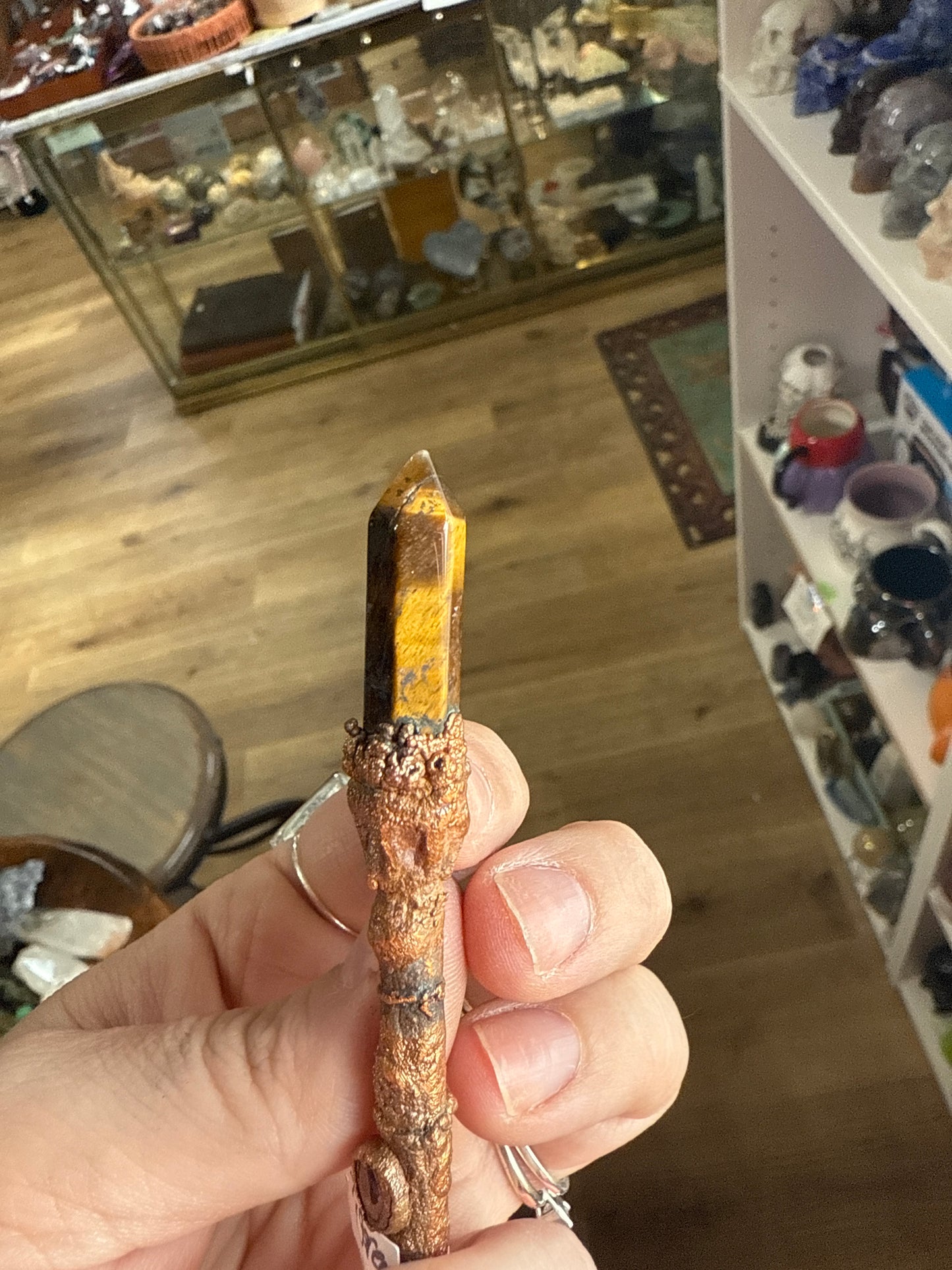 Tigers Eye Copper Wand