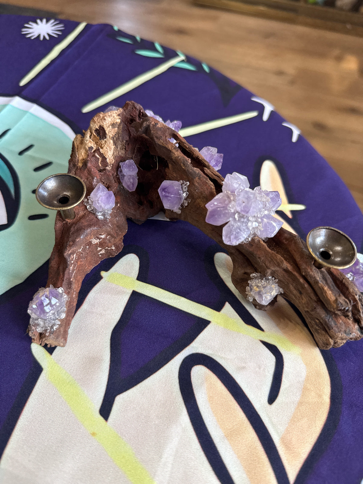 Amethyst Driftwood Sphere Holder