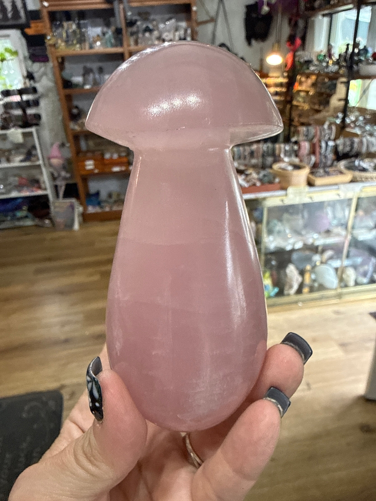 Big Rose Quartz Mushroom