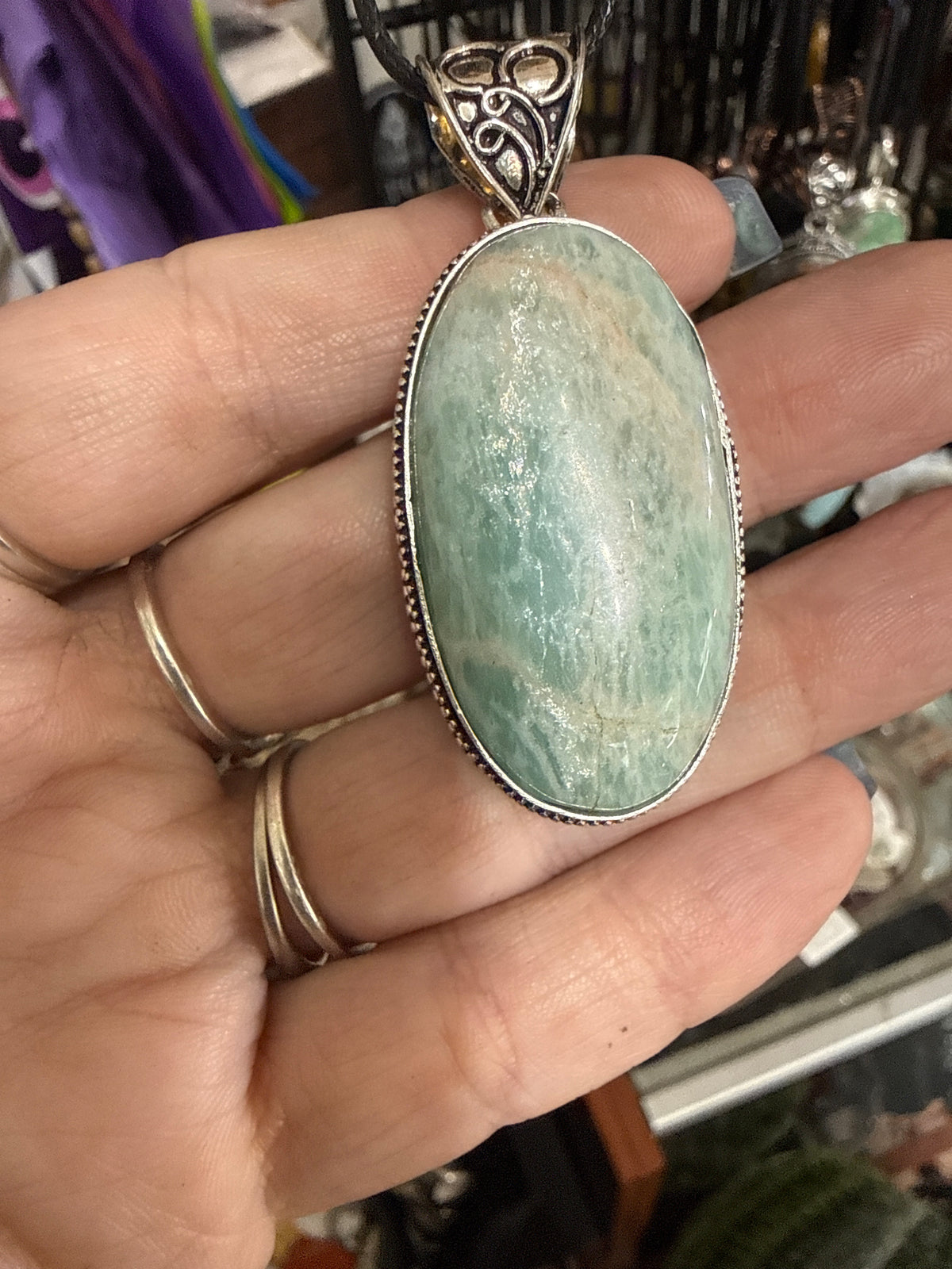 Flashy Amazonite Pendant