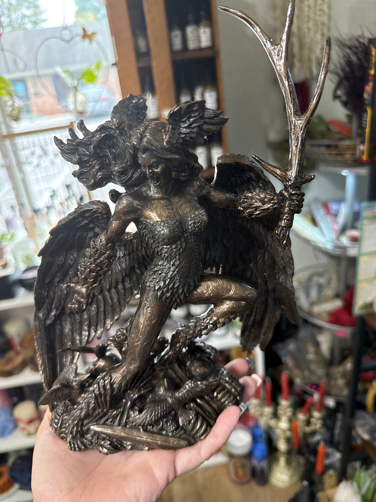 Bronze Morrigan Statue