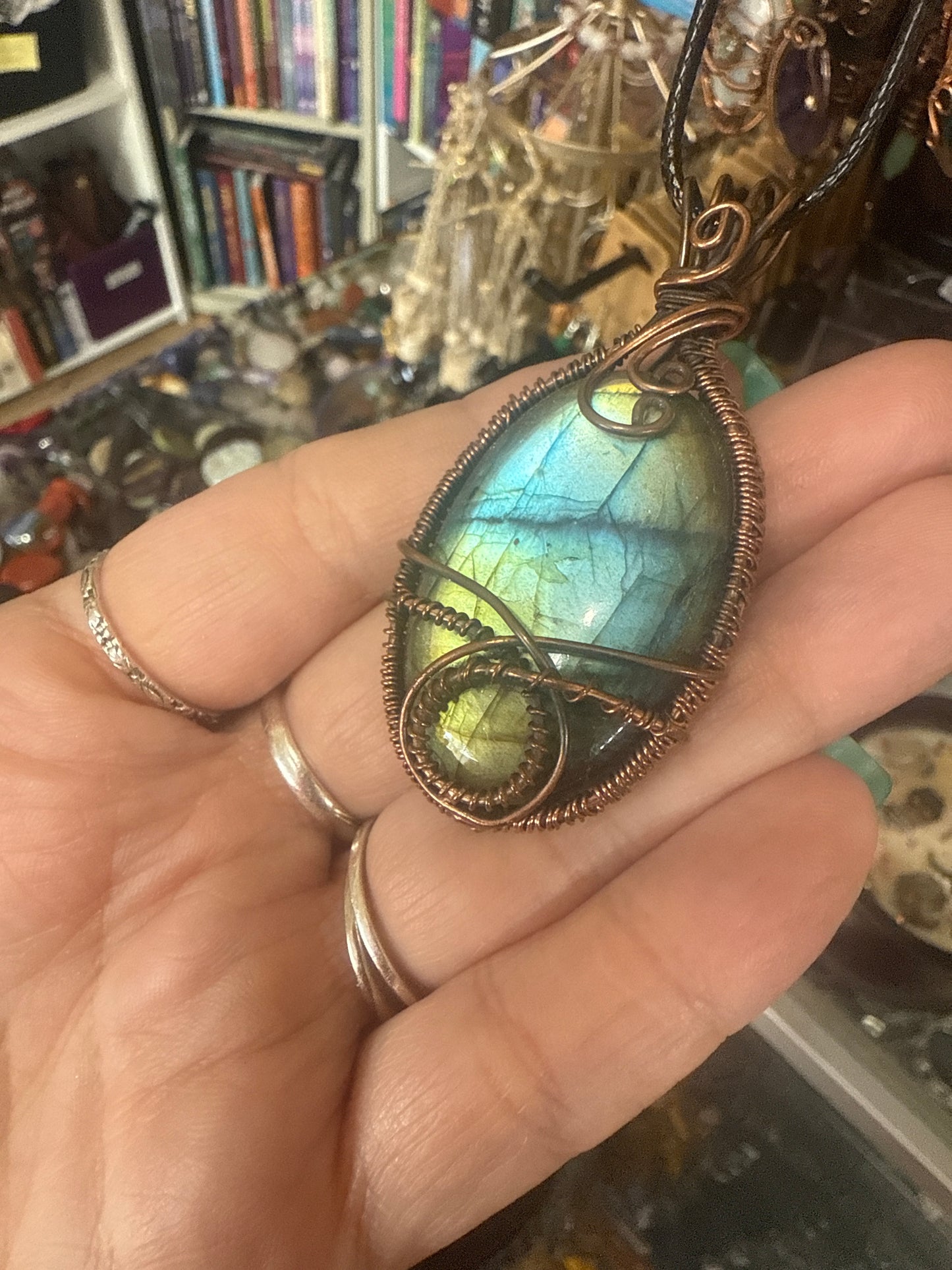 Labradorite Wire Wrapped Pendant