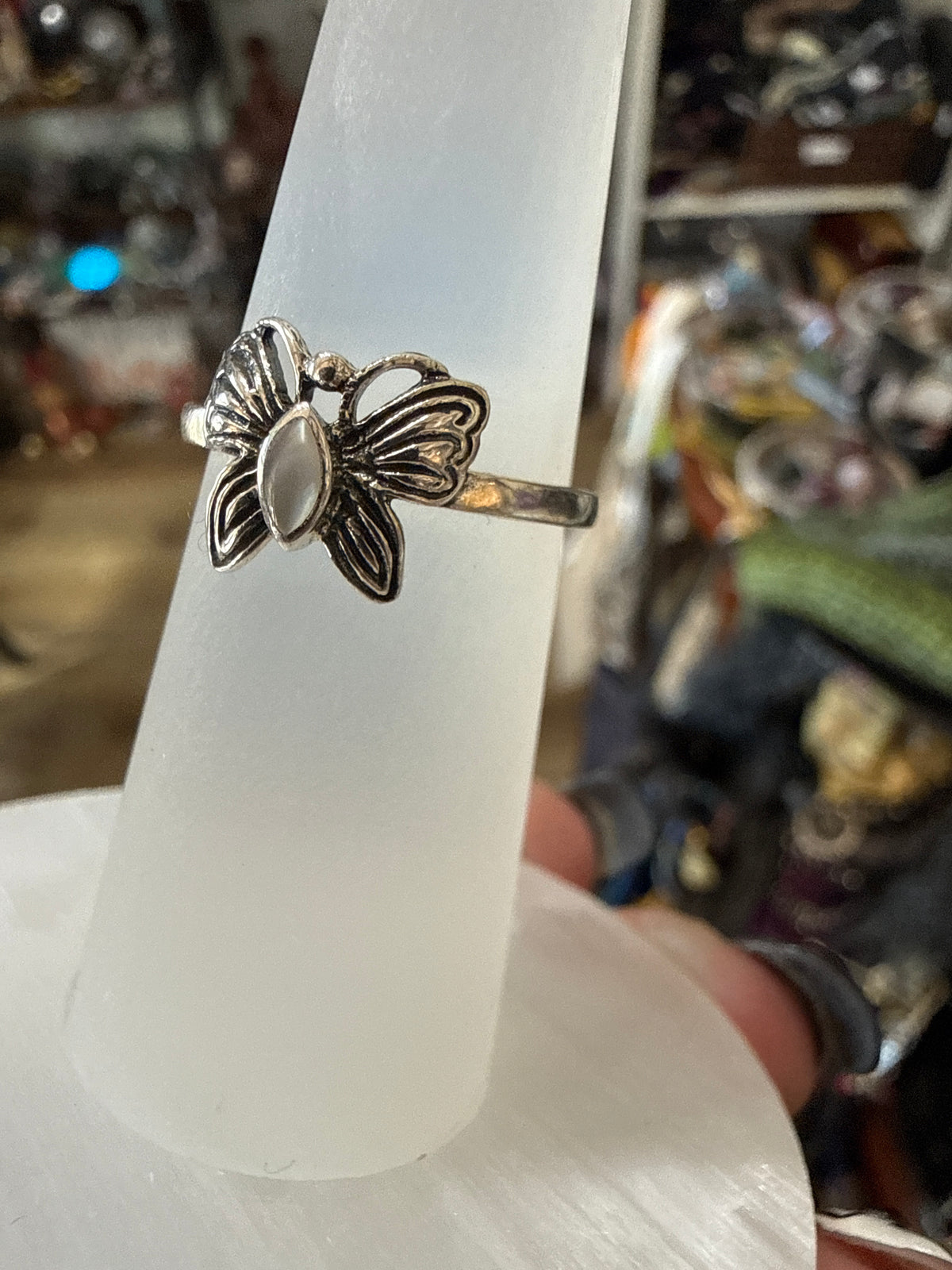 Moonstone Butterfly Ring size 9