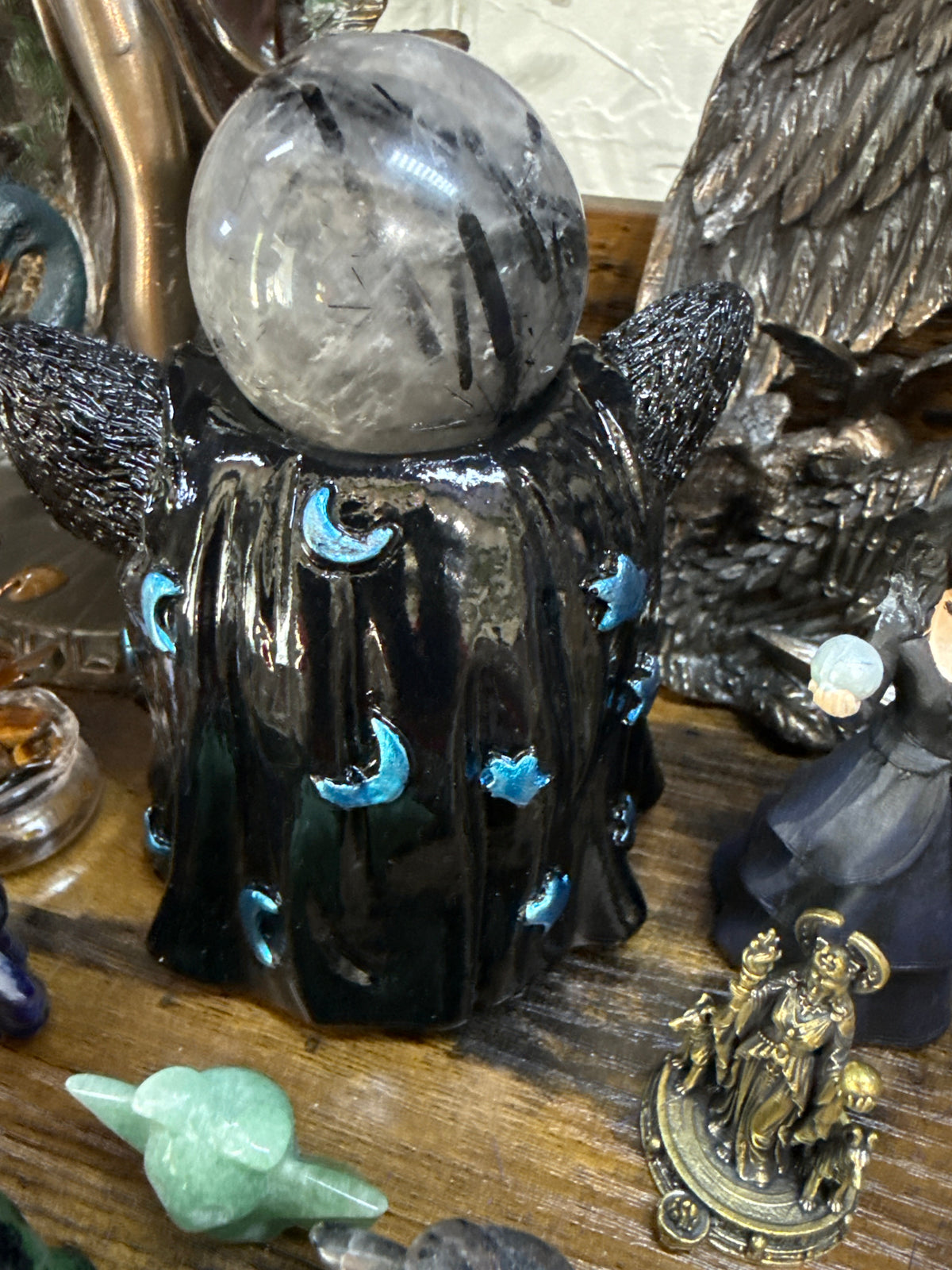 Witchy Cat Sphere Holder