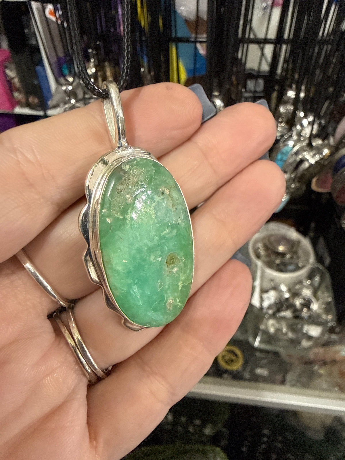 Chrysoprase pendant