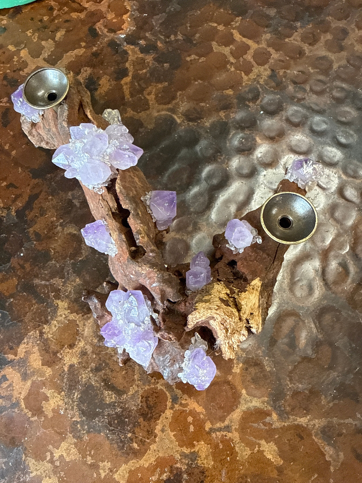 Amethyst Driftwood Sphere Holder