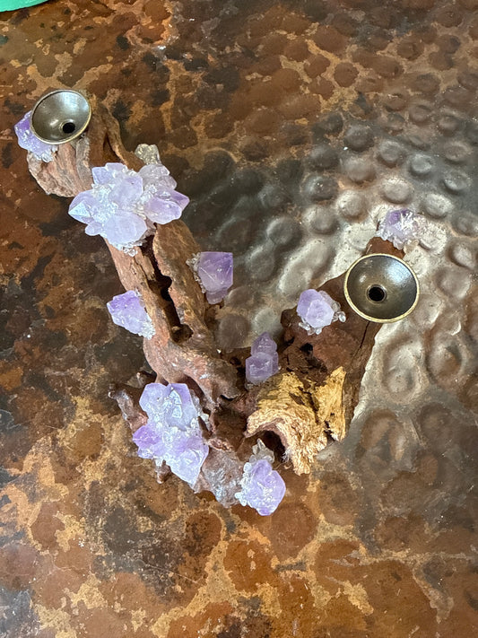 Amethyst Driftwood Sphere Holder