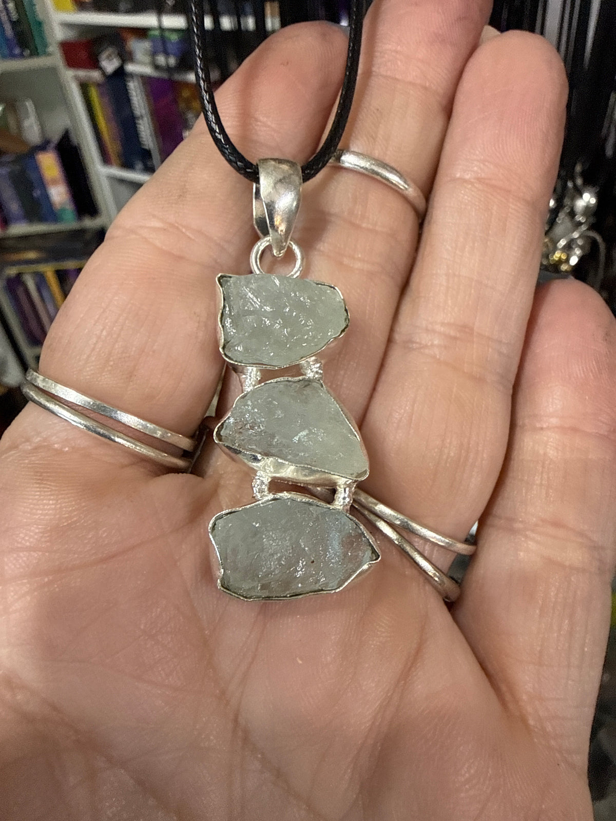 Raw Aquamarine Pendant