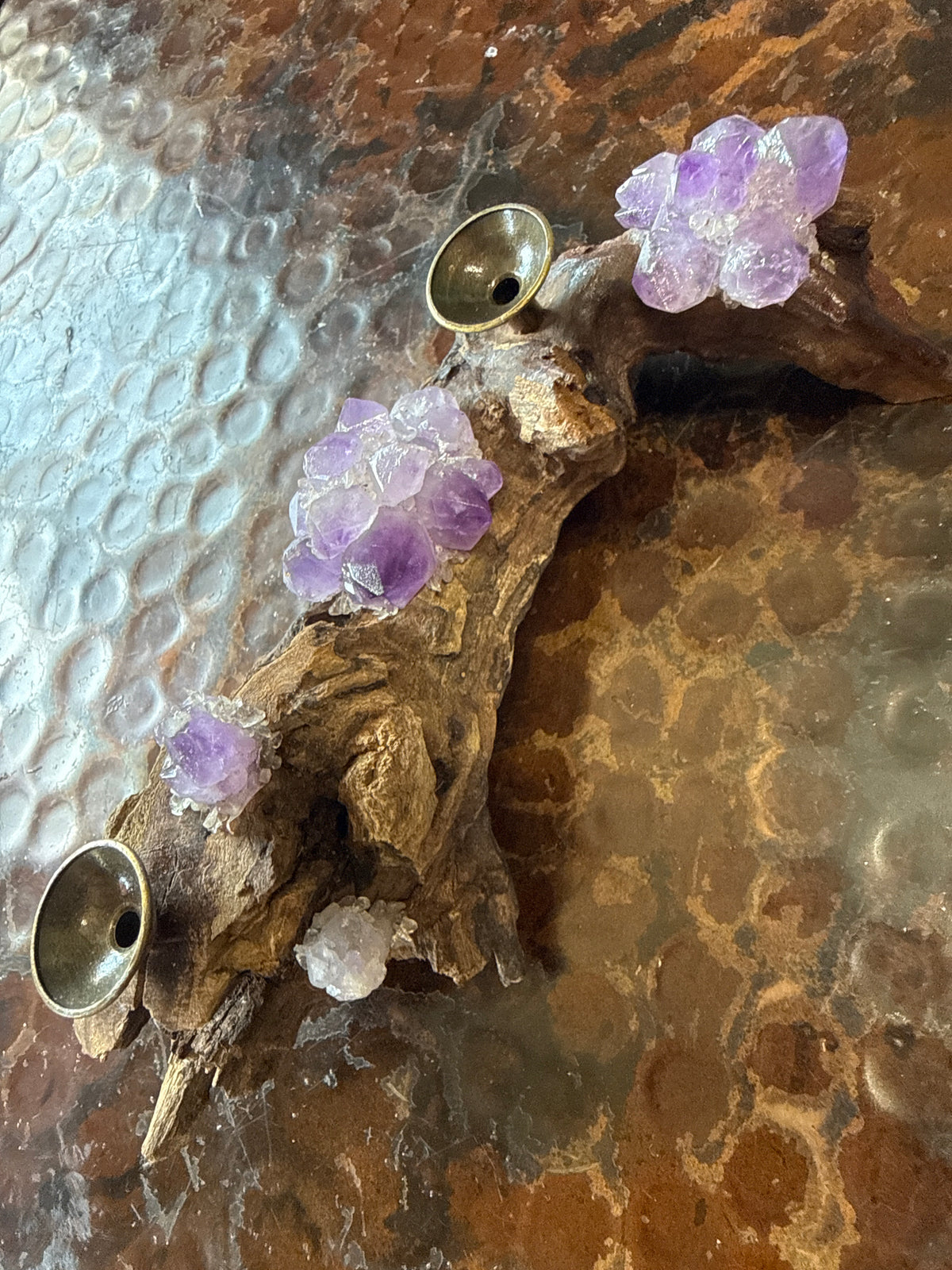 Amethyst Driftwood Sphere Holder
