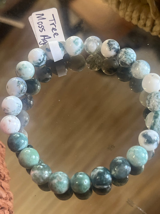 Moss Tree Agate Bracelet
