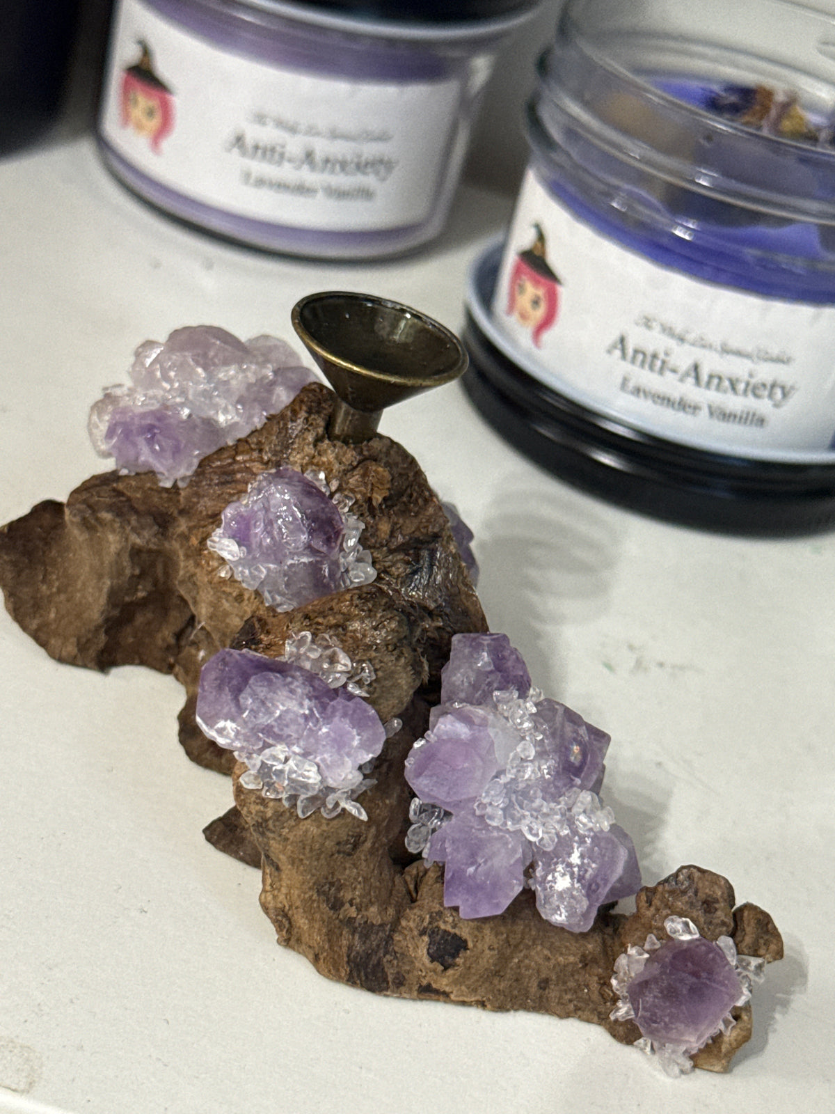 Amethyst Driftwood Sphere Holder