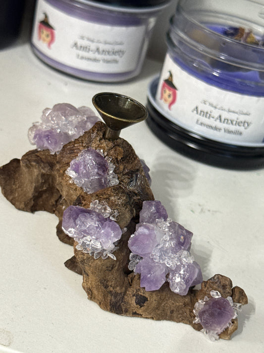 Amethyst Driftwood Sphere Holder
