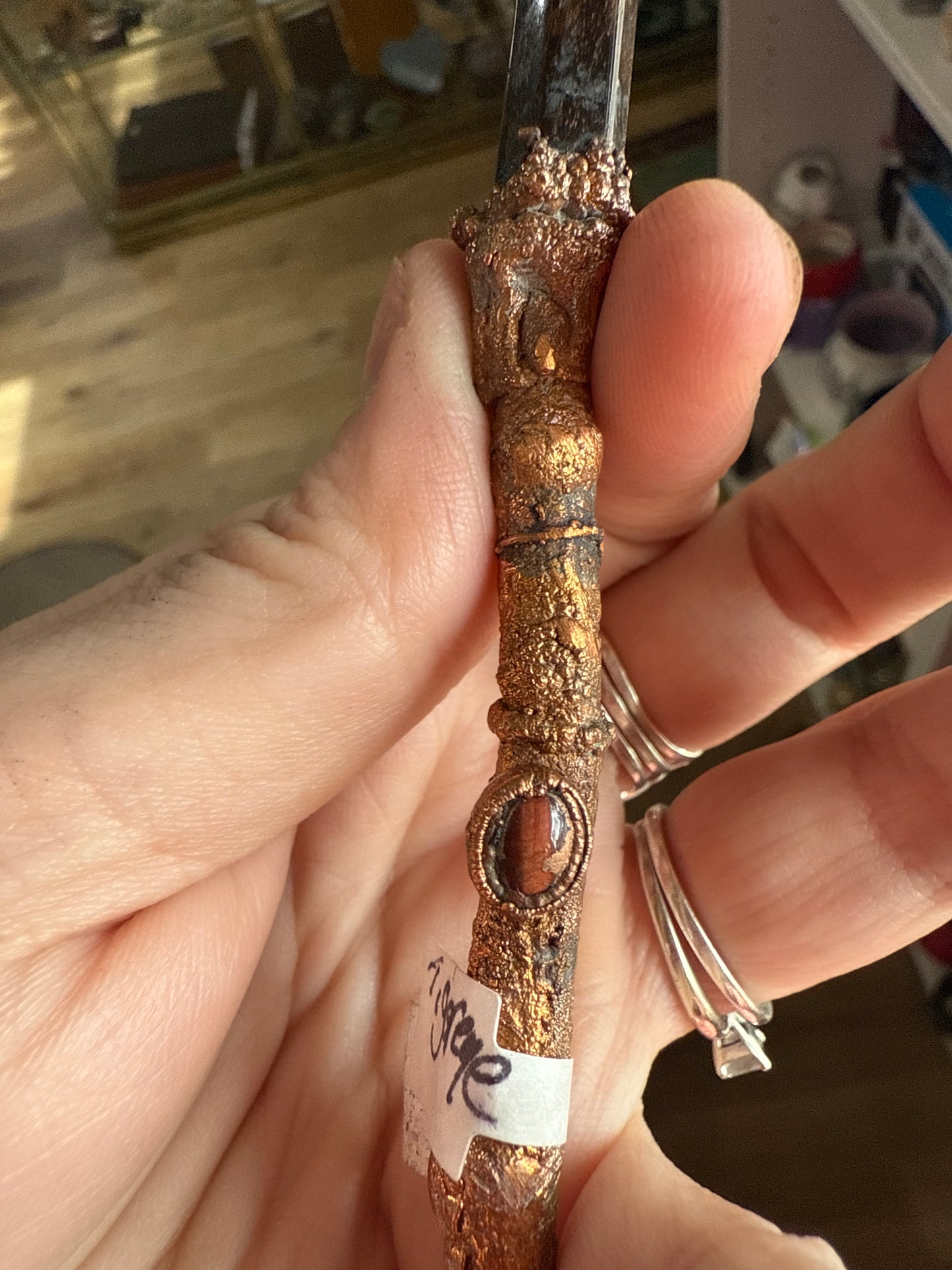Tigers Eye Copper Wand