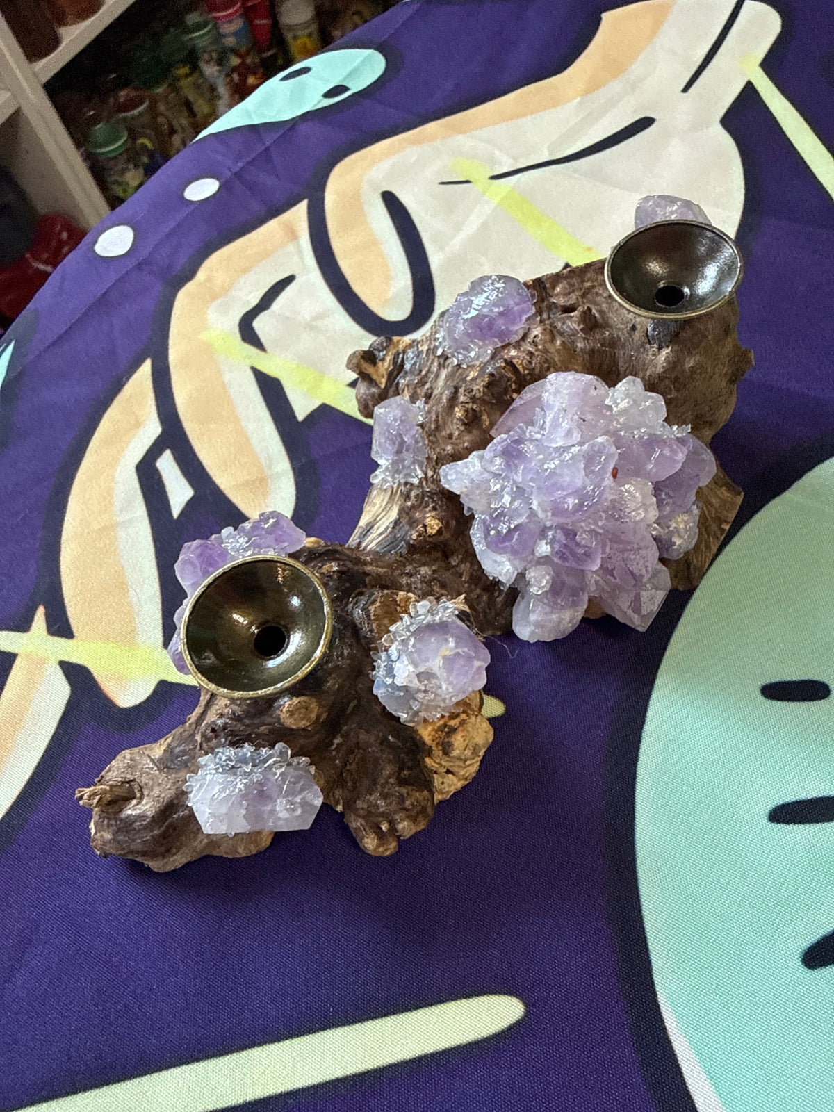 Amethyst Driftwood Sphere Holder