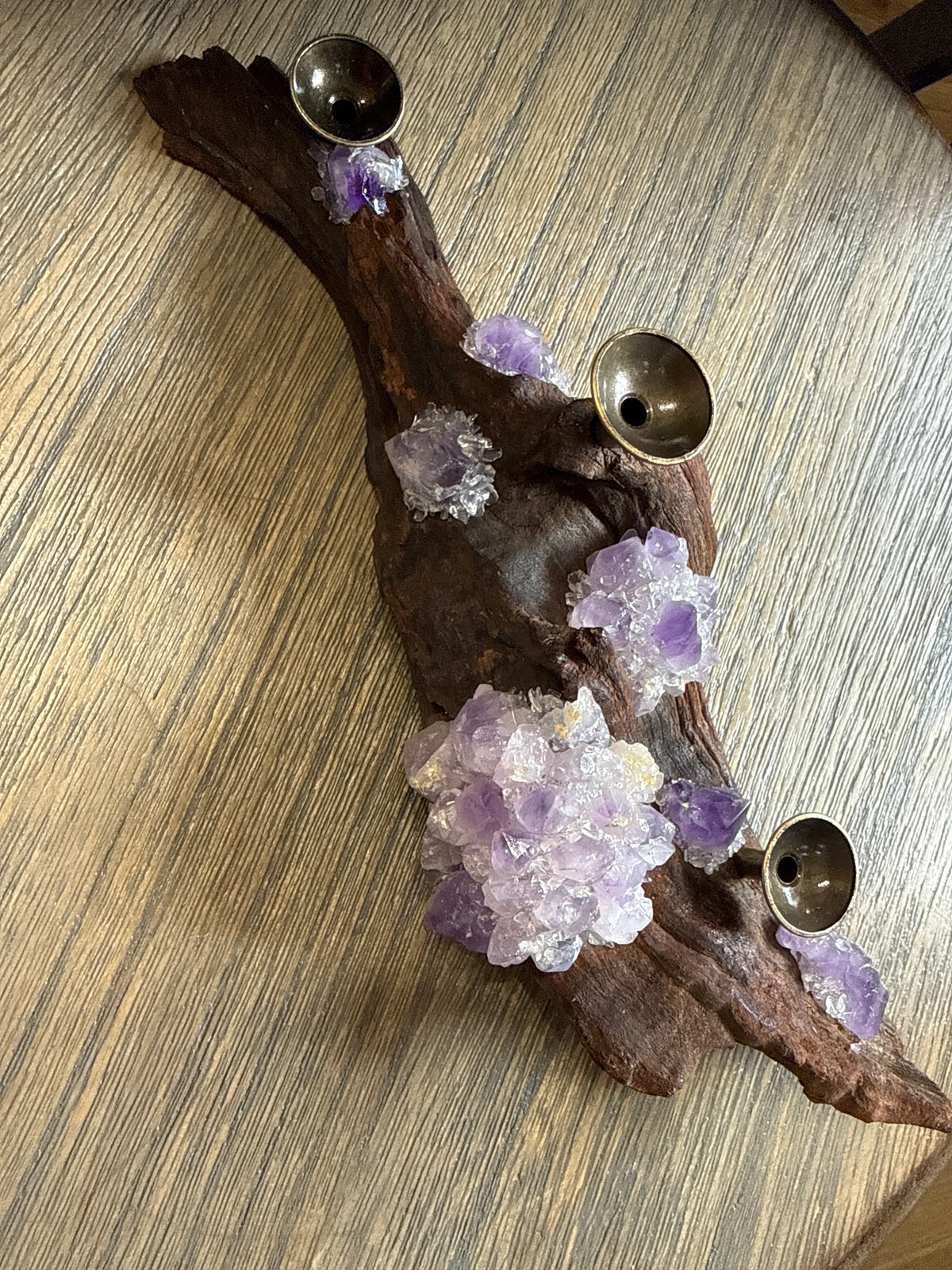 Amethyst Driftwood Sphere Holder