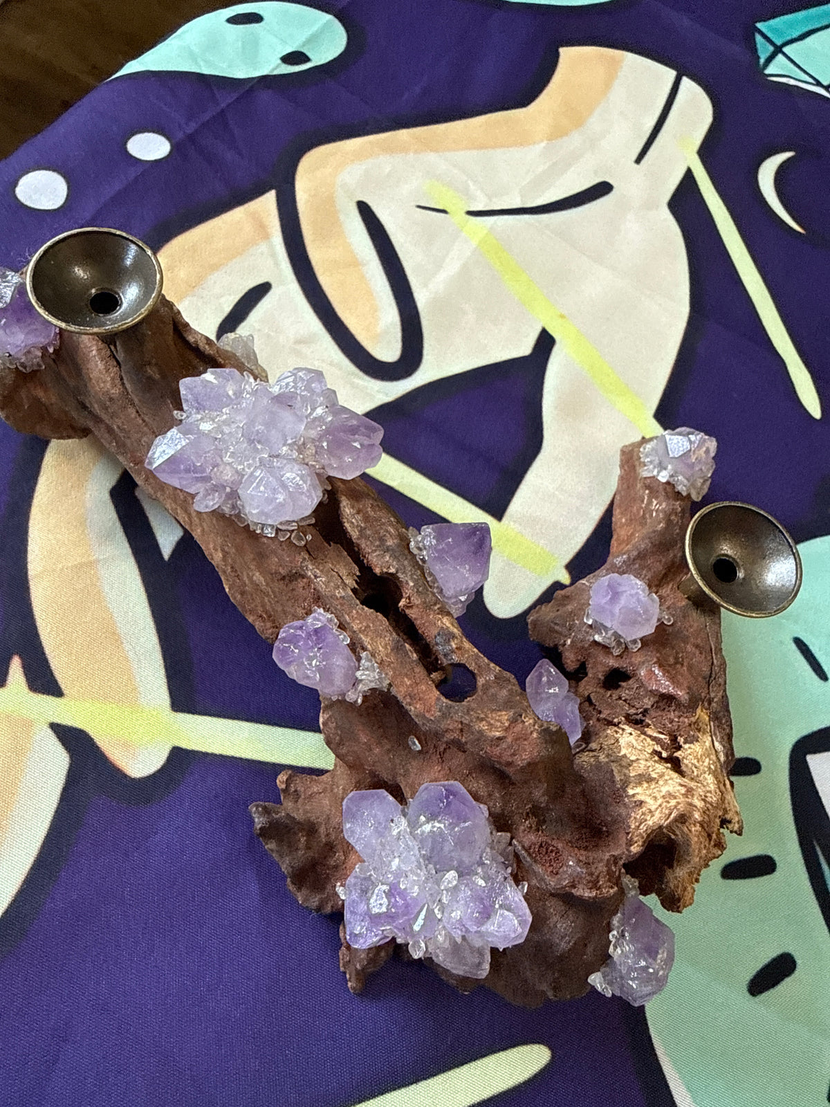 Amethyst Driftwood Sphere Holder